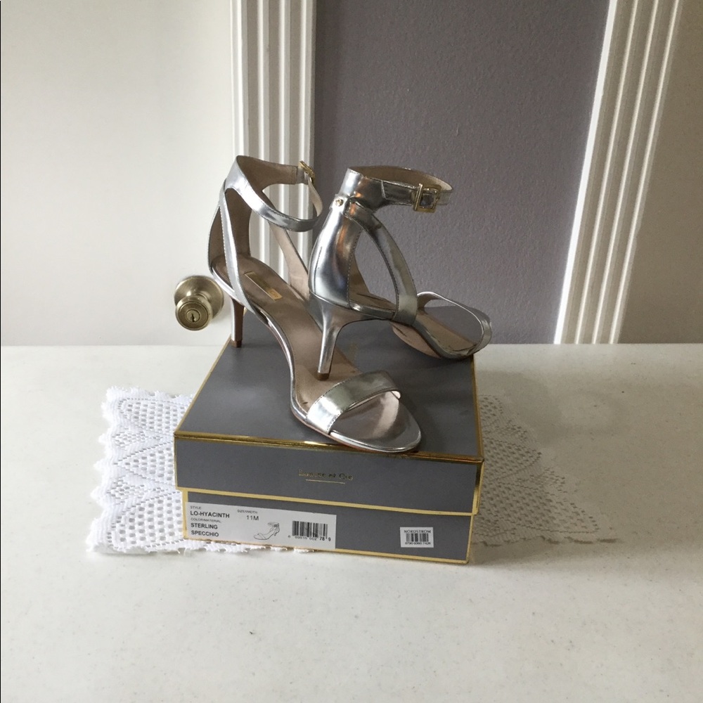 Shinny silver heels